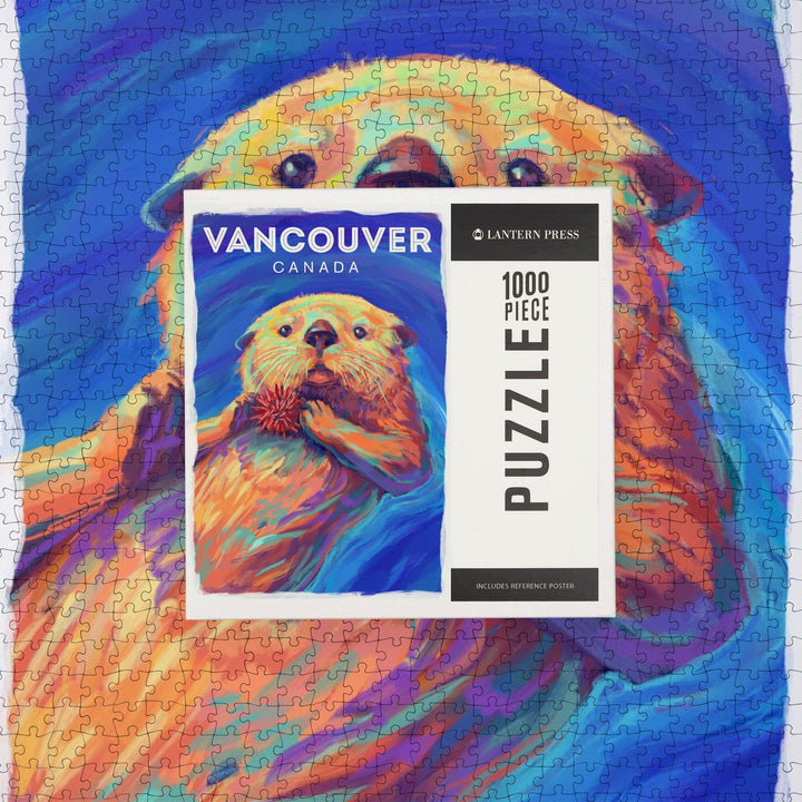 Vancouver, Canada, Sea Otter, Vivid Series, Jigsaw Puzzle Puzzle Lantern Press 