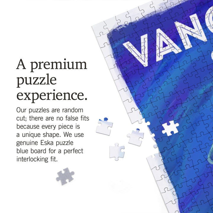 Vancouver, Canada, Sea Otter, Vivid Series, Jigsaw Puzzle Puzzle Lantern Press 