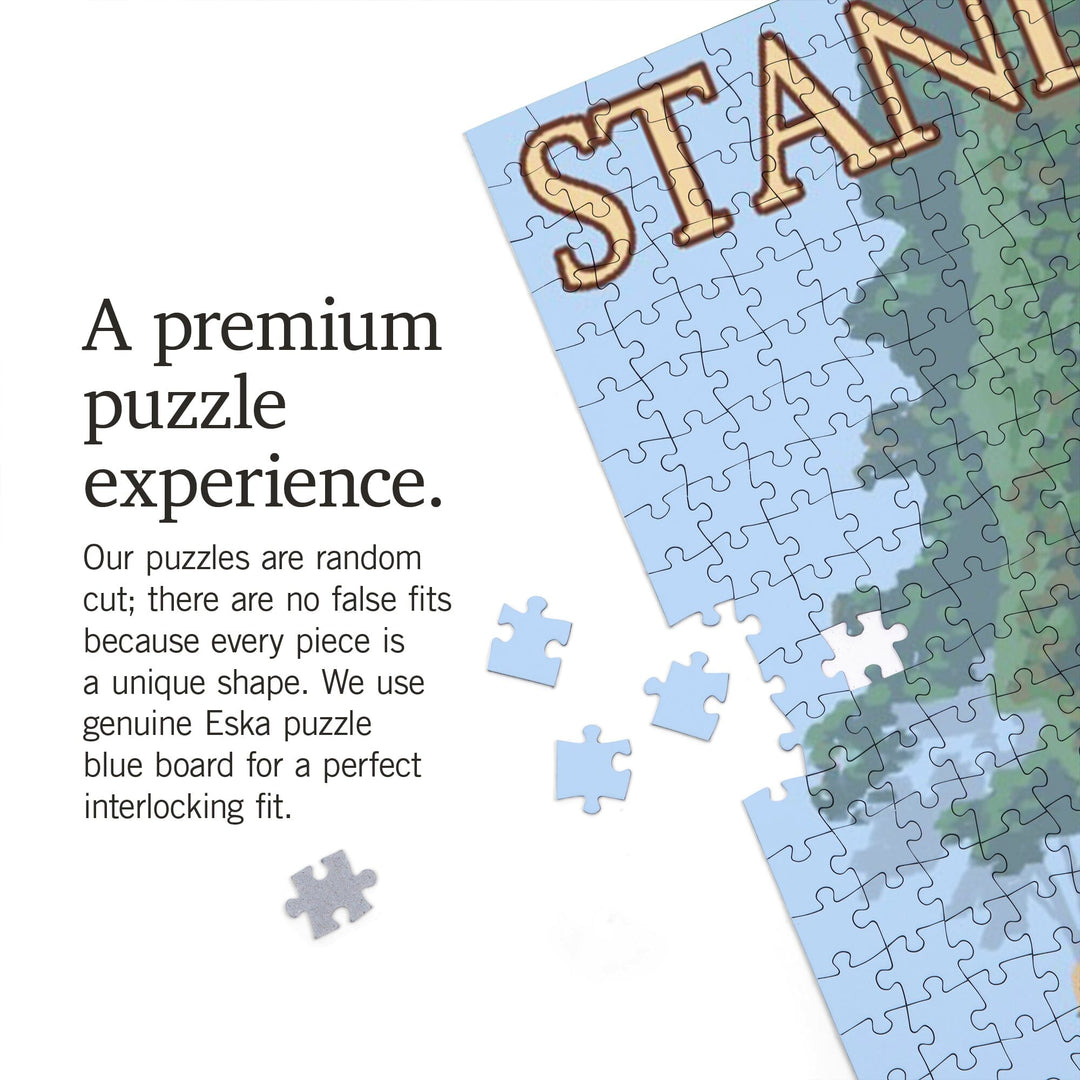 Vancouver, Canada, Stanley Park Totems, Jigsaw Puzzle Puzzle Lantern Press 