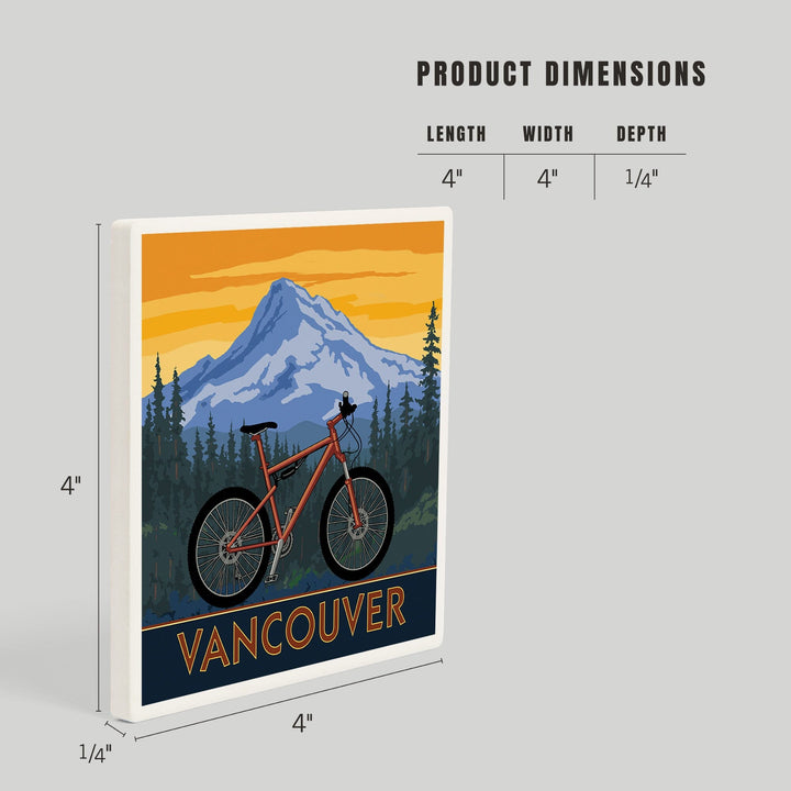 Vancouver, Washington, Mountain Bike Scene, Coasters Coasters Lantern Press 