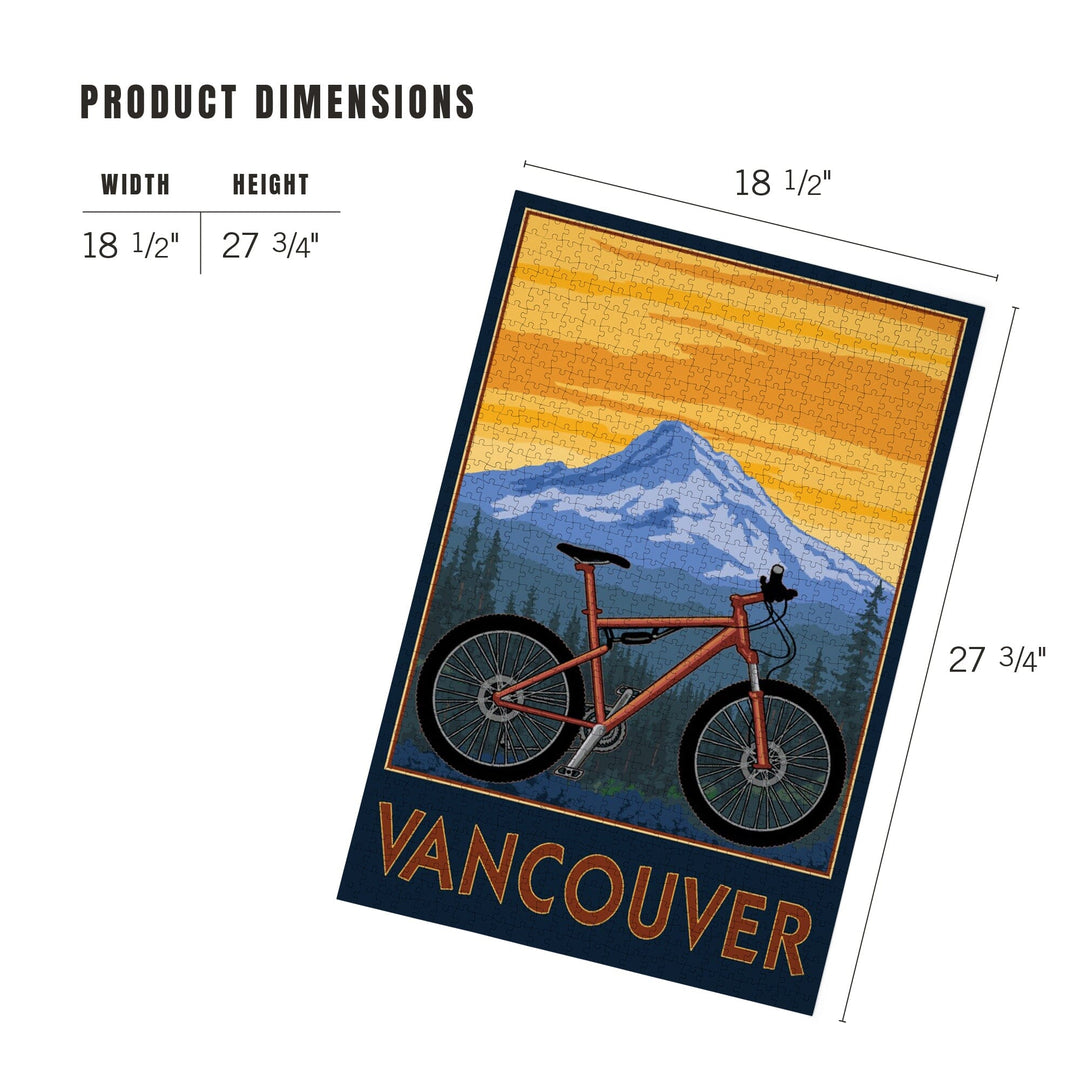 Vancouver, Washington, Mountain Bike Scene, Jigsaw Puzzle Puzzle Lantern Press 