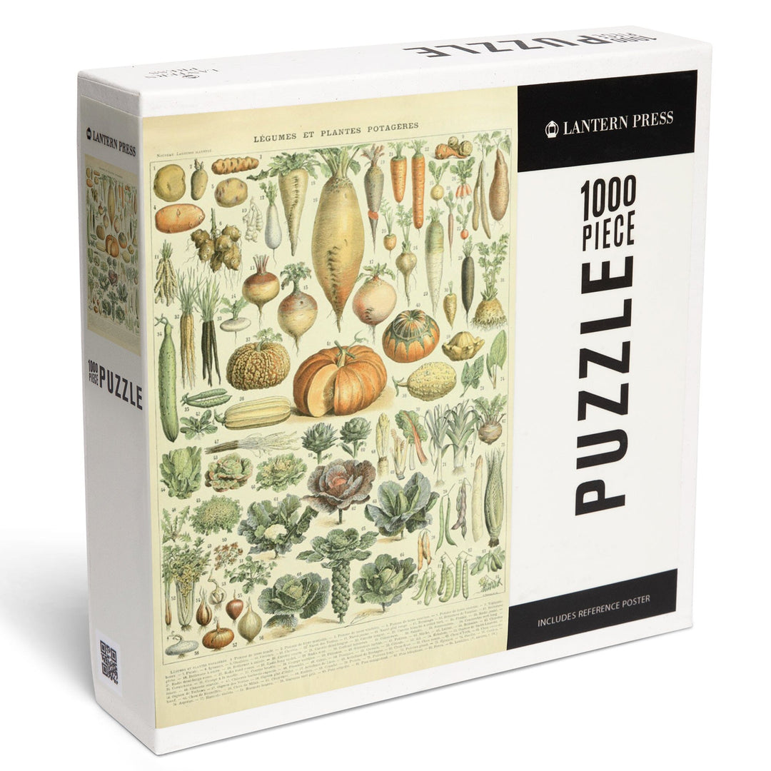 Vegetables, A, Vintage Bookplate, Adolphe Millot Artwork, Jigsaw Puzzle Puzzle Lantern Press 