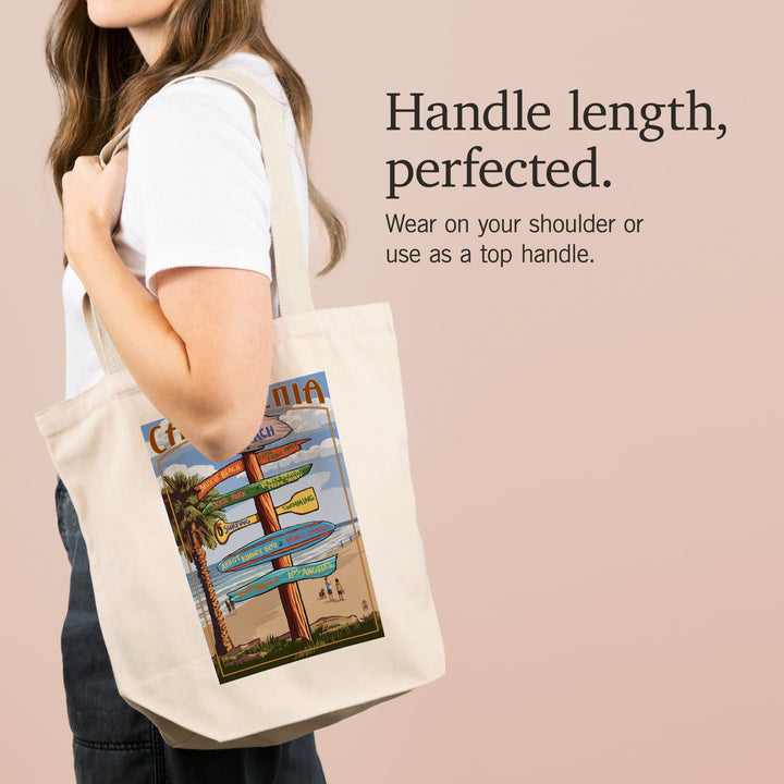 Venice Beach, California, Destinations Sign, Tote Bag Totes Lantern Press 