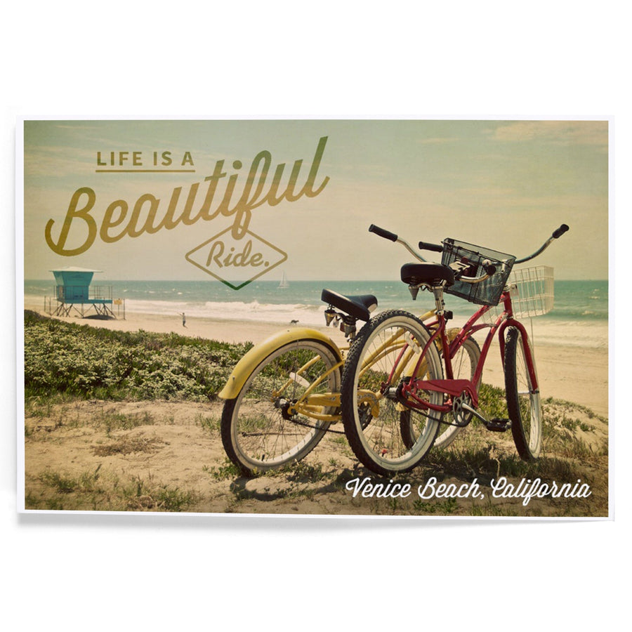 Venice Beach, California, Life is a Beautiful Ride, Art & Giclee Prints Art Lantern Press 