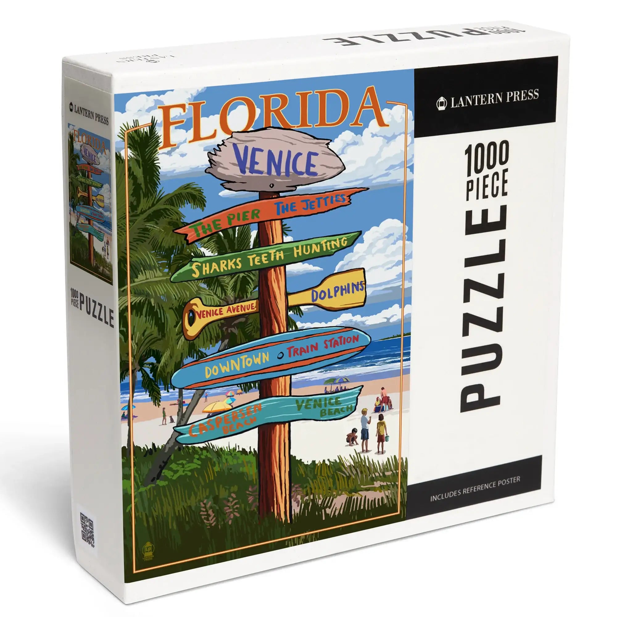 Venice, Florida, Sign Post, 1000 piece jigsaw puzzle – Lantern Press