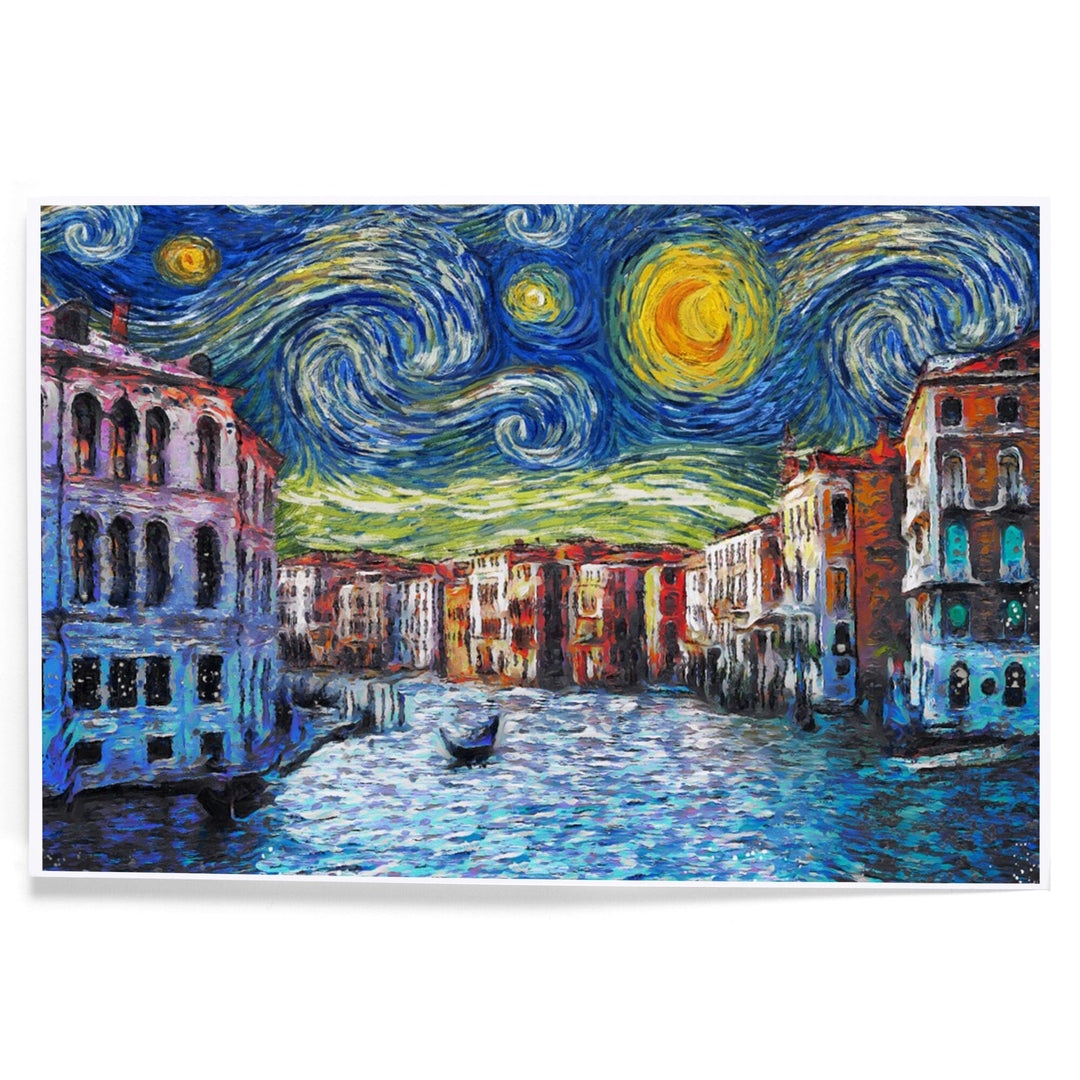 Venice, Italy, Starry Night, Van Gogh, Art & Giclee Prints Art Lantern Press 