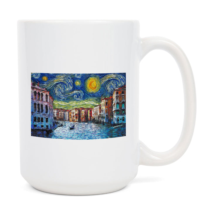 Venice, Italy, Starry Night, Van Gogh, Ceramic Mug Mugs Lantern Press 