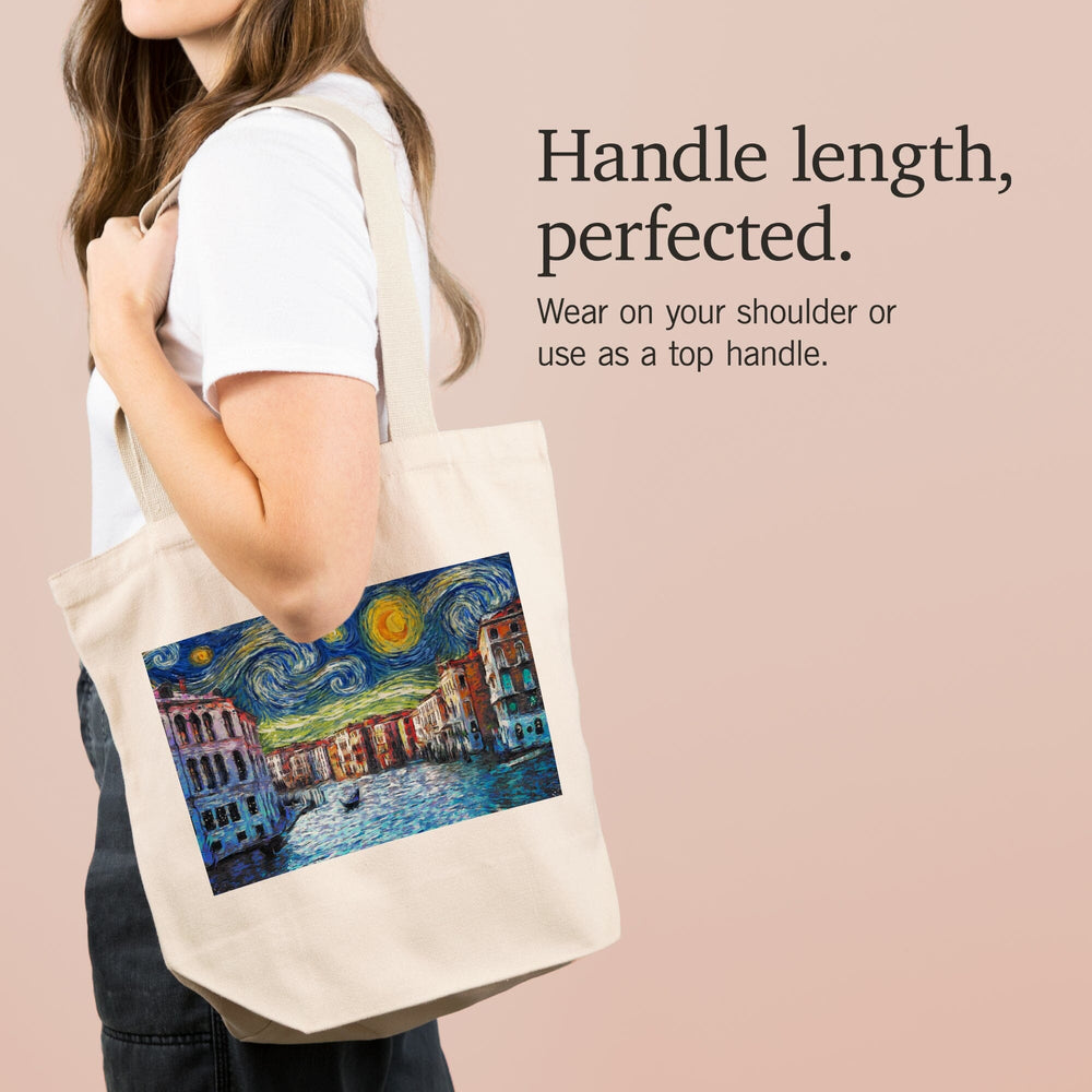 Venice, Italy, Starry Night, Van Gogh, Tote Bag Totes Lantern Press 