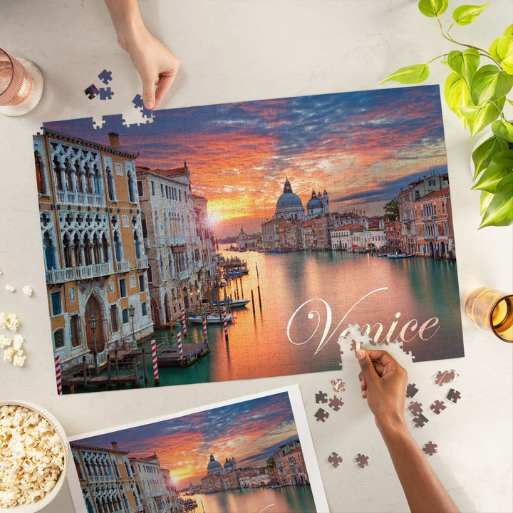 Venice, Italy, Sunrise, Jigsaw Puzzle Puzzle Lantern Press 