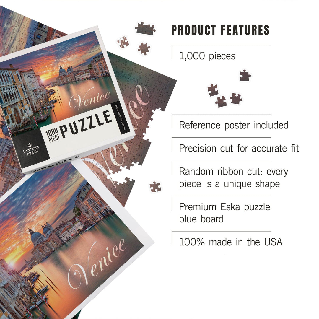 Venice, Italy, Sunrise, Jigsaw Puzzle Puzzle Lantern Press 