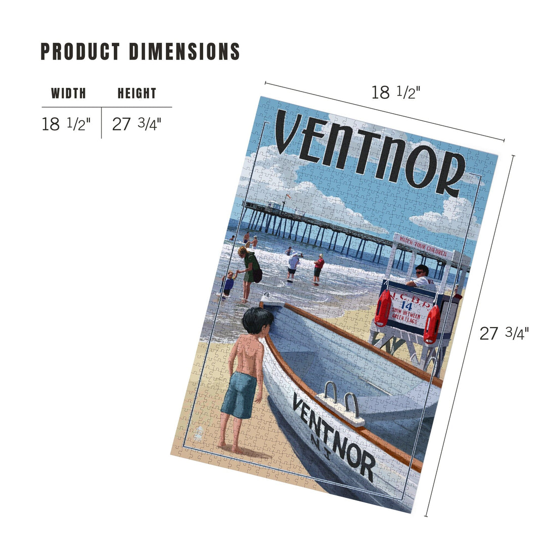 Ventnor, New Jersey, Lifeguard Stand, Jigsaw Puzzle Puzzle Lantern Press 