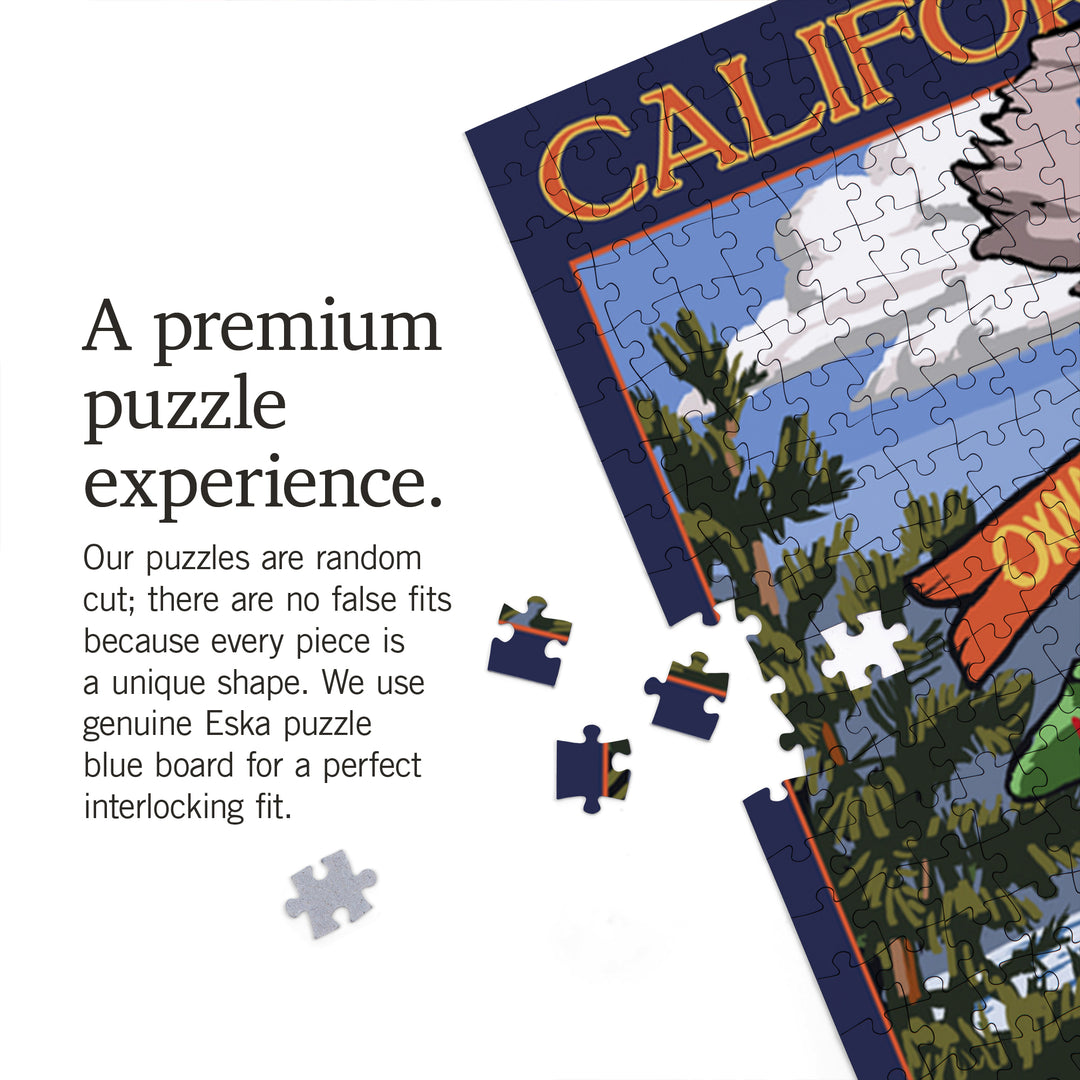 Ventura, California, Destinations Sign, Jigsaw Puzzle Puzzle Lantern Press 