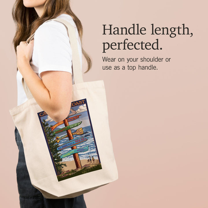 Ventura, California, Destinations Sign, Tote Bag Totes Lantern Press 