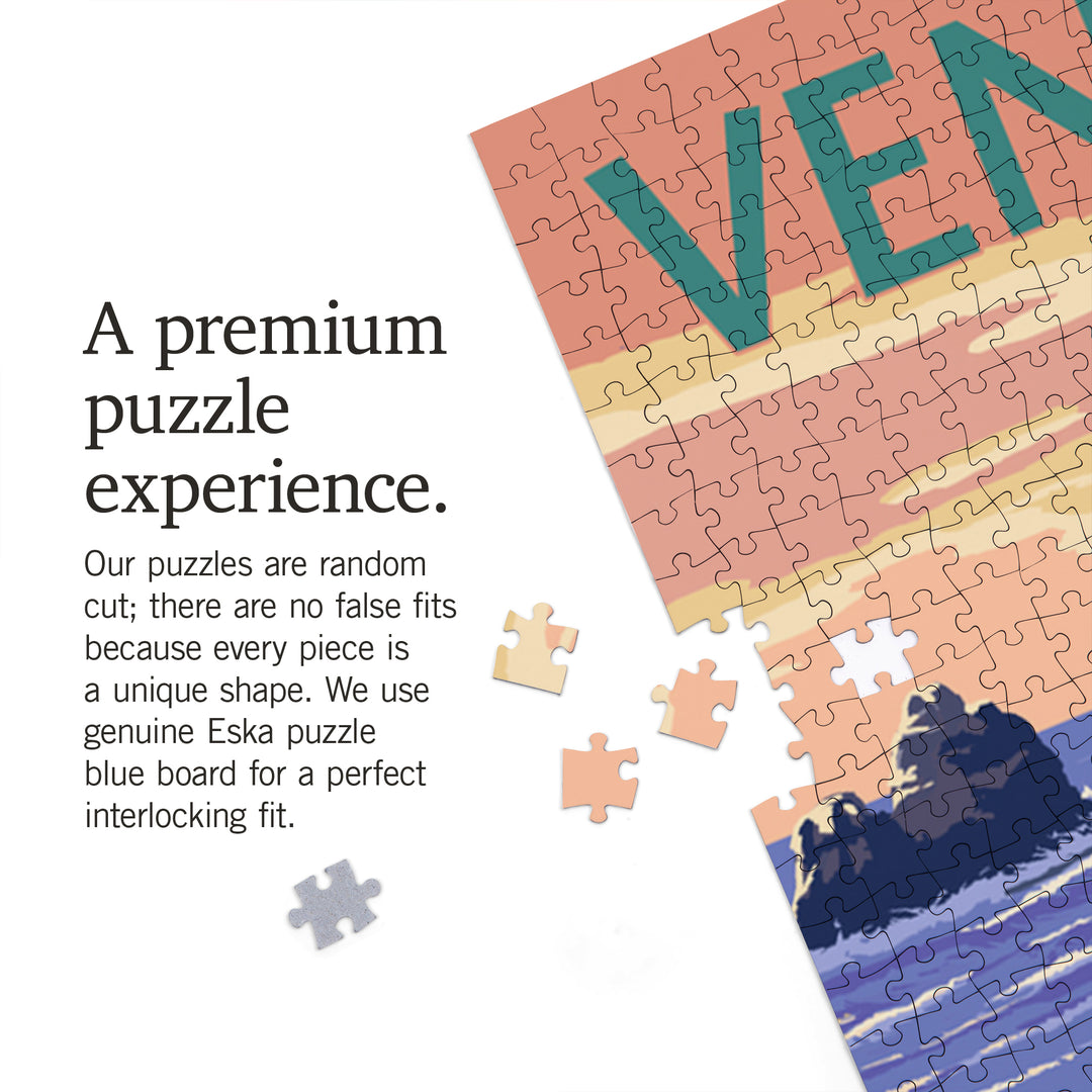 Ventura, California, Woody On The Beach, Jigsaw Puzzle Puzzle Lantern Press 