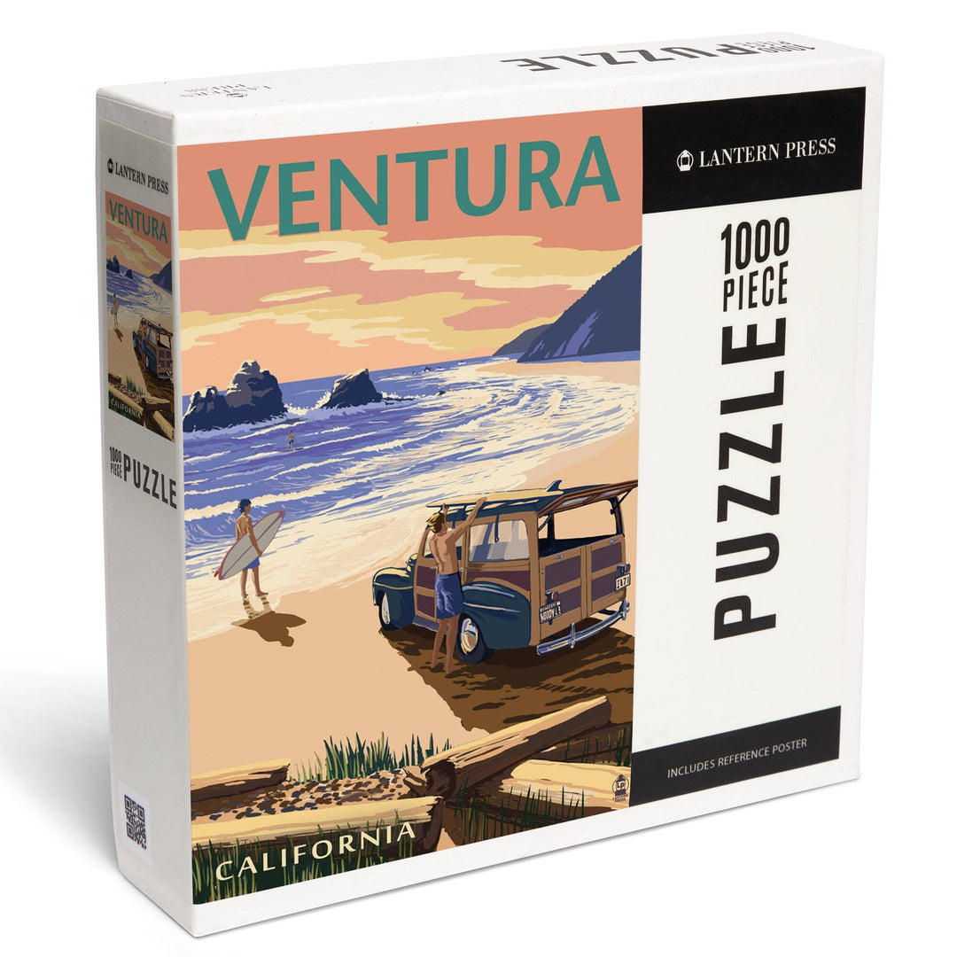 Ventura, California, Woody On The Beach, Jigsaw Puzzle Puzzle Lantern Press 