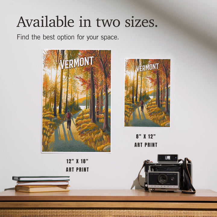 Vermont, Walk in the Woods, Day Hike, Art & Giclee Prints Art Lantern Press 