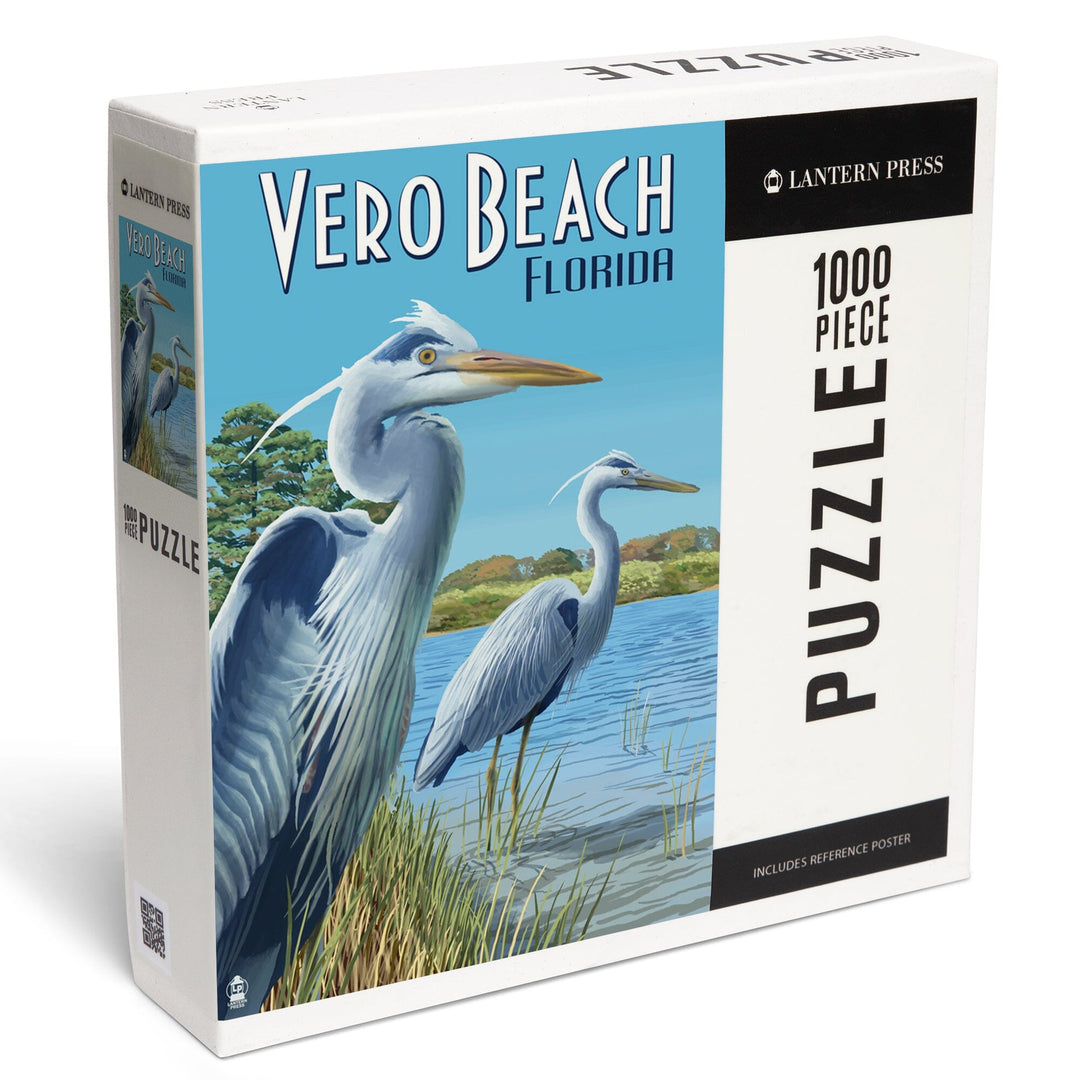 Vero Beach, Florida, Blue Heron, Jigsaw Puzzle Puzzle Lantern Press 