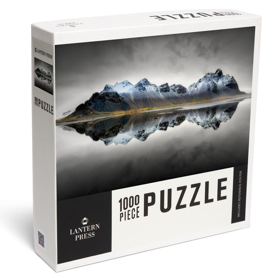 Vesturhorn, Iceland, Reflection, Jigsaw Puzzle Puzzle Lantern Press 