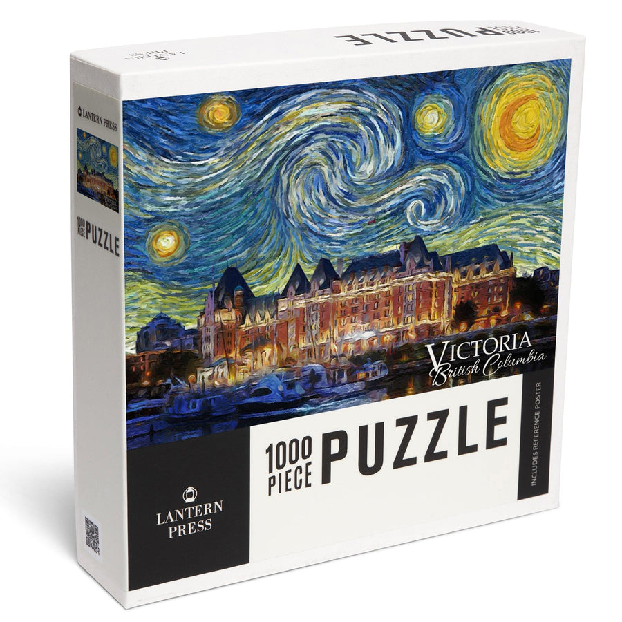 Victoria, BC, Starry Night, Jigsaw Puzzle Puzzle Lantern Press 