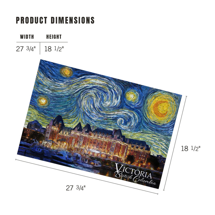 Victoria, BC, Starry Night, Jigsaw Puzzle Puzzle Lantern Press 