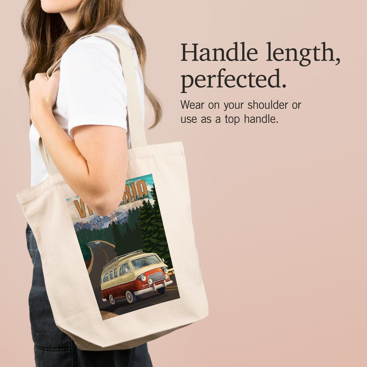 Victoria, British Columbia, Canada, Canadian Rockies, LP Camper Van, Tote Bag Totes Lantern Press 