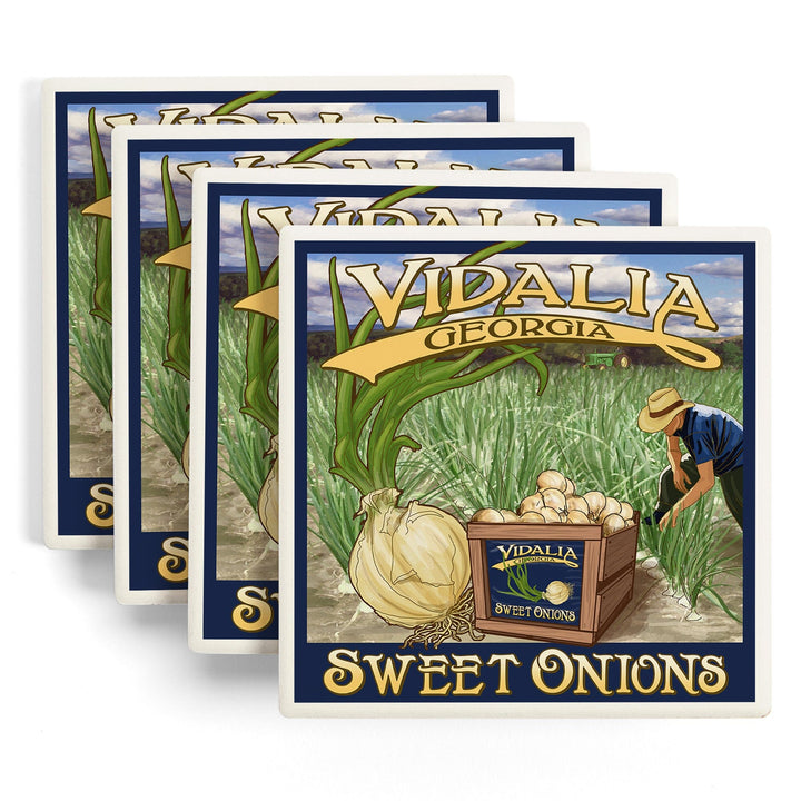 Vidalia, Georgia, Onion Field, Coasters Coasters Lantern Press 
