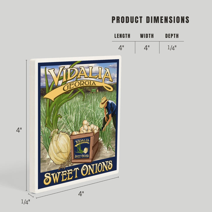 Vidalia, Georgia, Onion Field, Coasters Coasters Lantern Press 