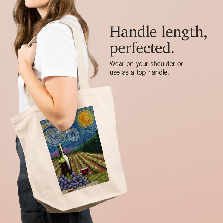 Vineyard, Starry Night, Tote Bag Totes Lantern Press 