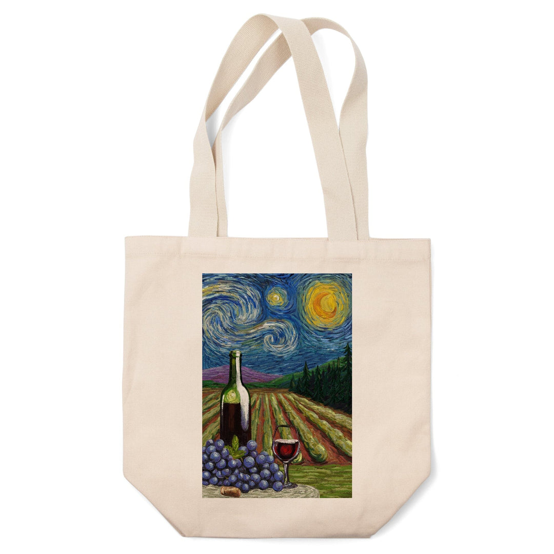 Vineyard, Starry Night, Tote Bag Totes Lantern Press 