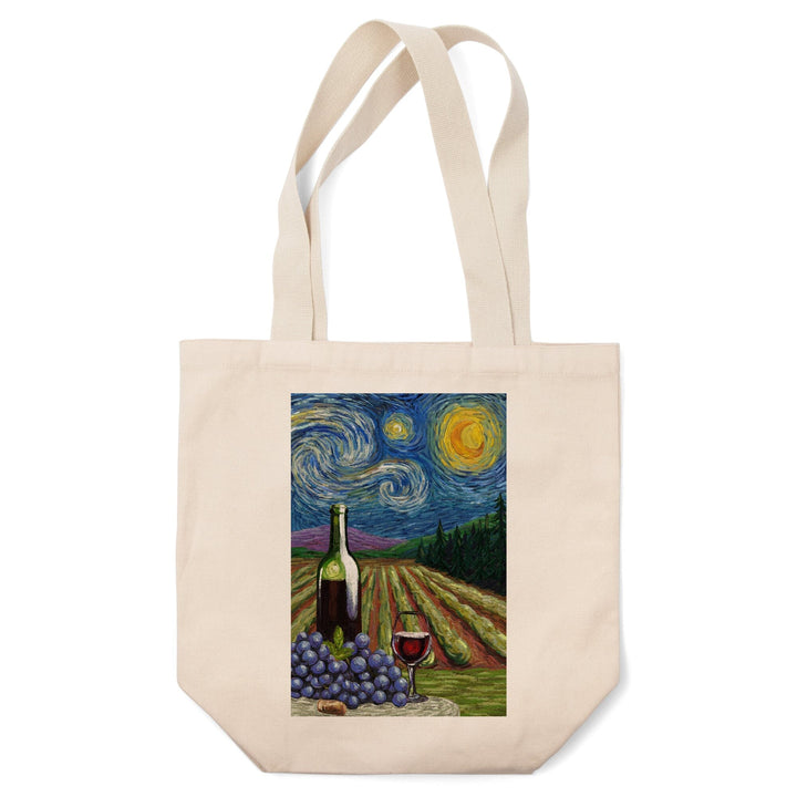 Vineyard, Starry Night, Tote Bag Totes Lantern Press 