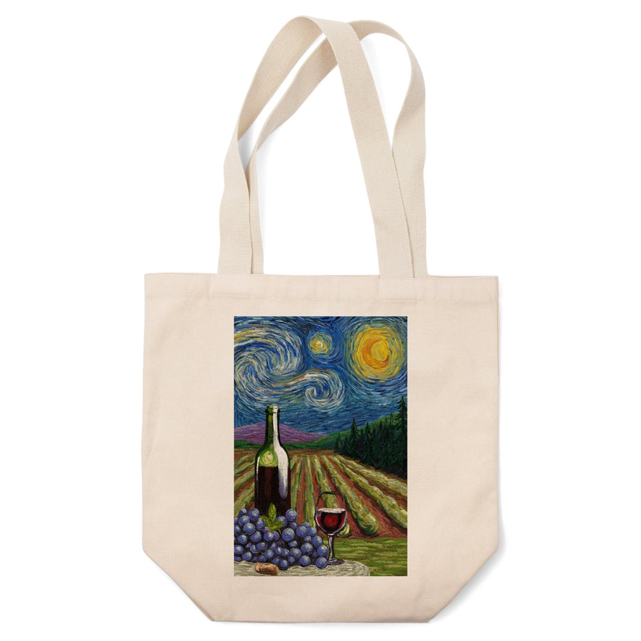 Vineyard, Starry Night, Tote Bag Totes Lantern Press 
