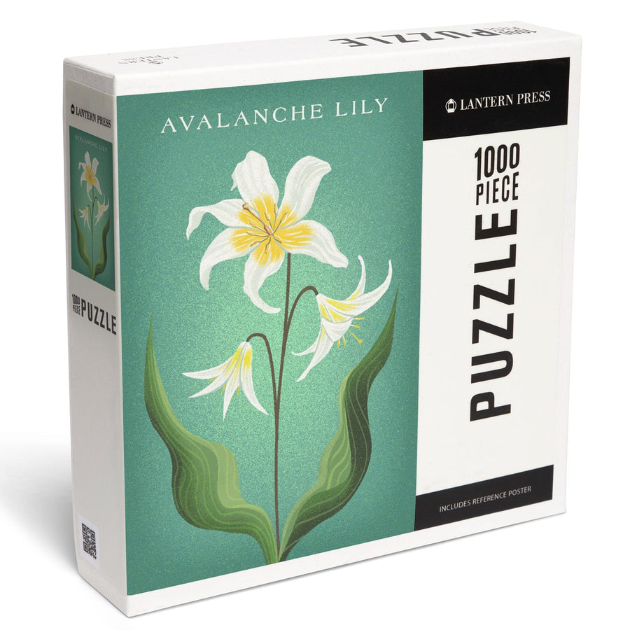 Vintage Flora, Avalanche Lily Puzzle Lantern Press 