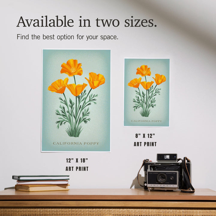 Vintage Flora, California Poppy, Art & Giclee Prints Art Lantern Press 