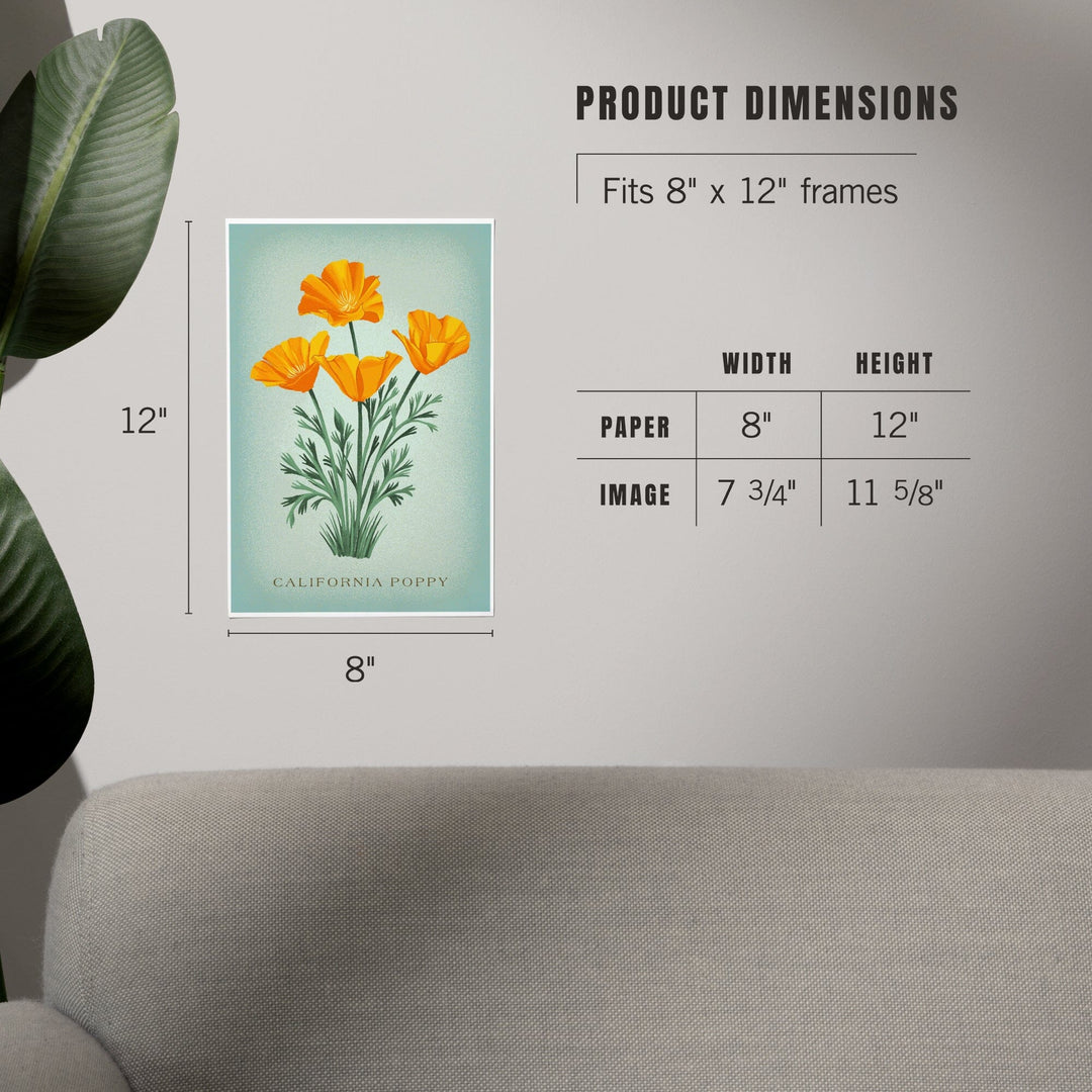 Vintage Flora, California Poppy, Art & Giclee Prints Art Lantern Press 