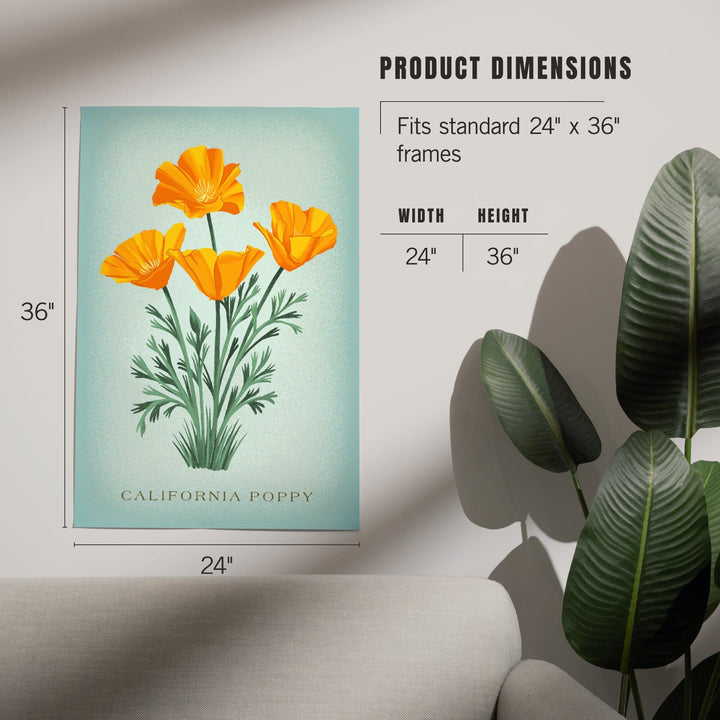 Vintage Flora, California Poppy, Art & Giclee Prints Art Lantern Press 