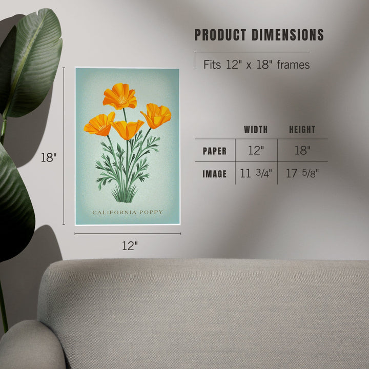 Vintage Flora, California Poppy, Art & Giclee Prints Art Lantern Press 