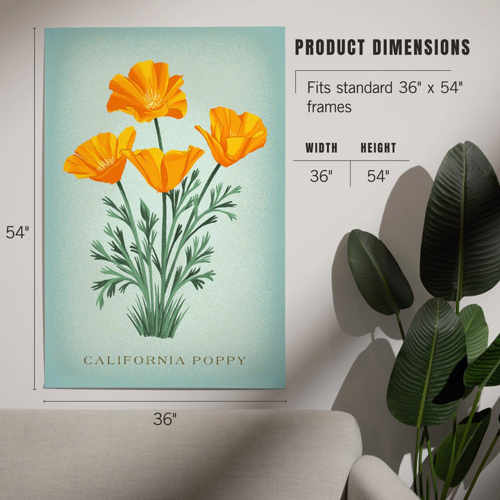 Vintage Flora, California Poppy, Art & Giclee Prints Art Lantern Press 