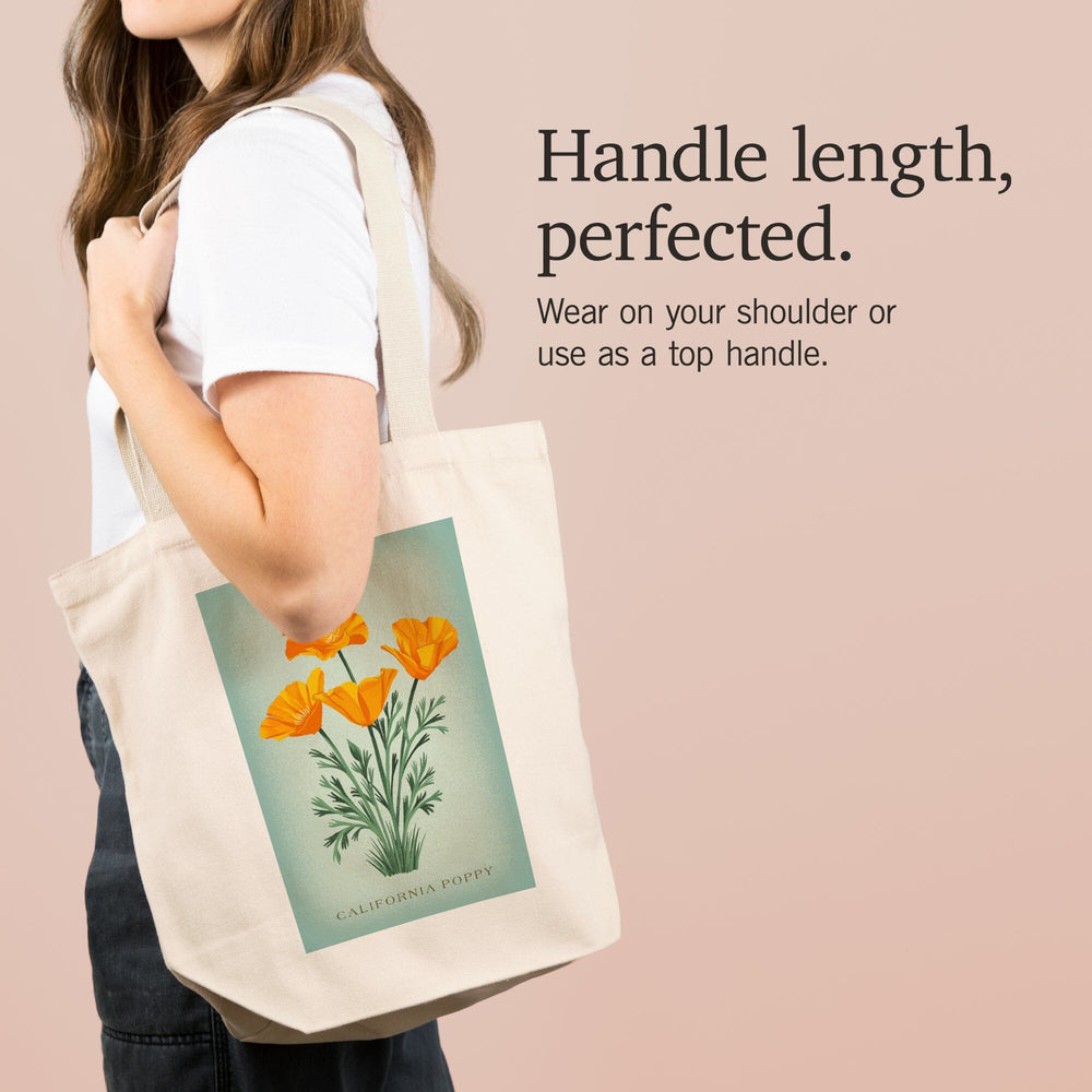 Vintage Flora, California Poppy, Tote Bag Totes Lantern Press 