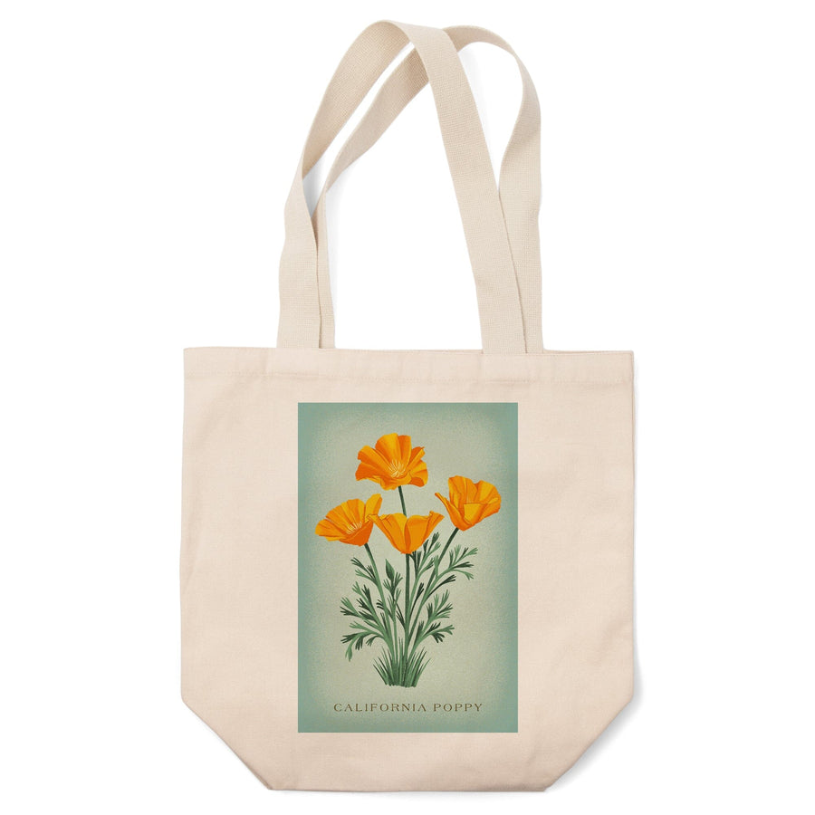 Vintage Flora, California Poppy, Tote Bag Totes Lantern Press 