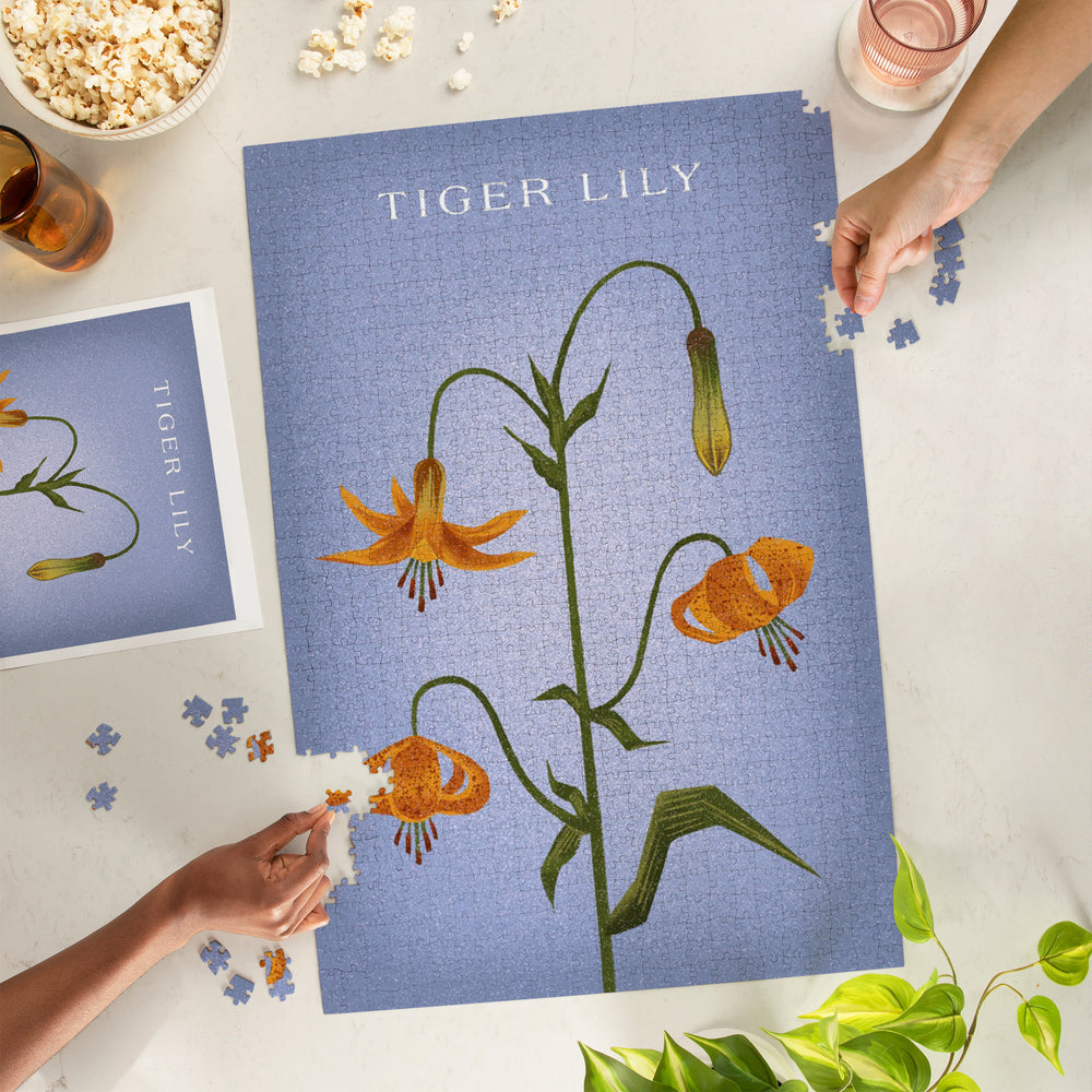 Vintage Flora, Tiger Lily, Jigsaw Puzzle Puzzle Lantern Press 