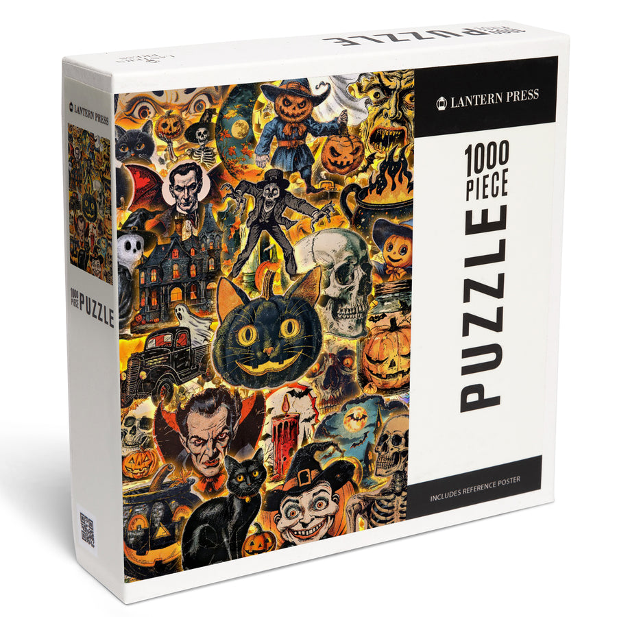 Vintage Halloween Collage, Jigsaw Puzzle Puzzle Lantern Press 