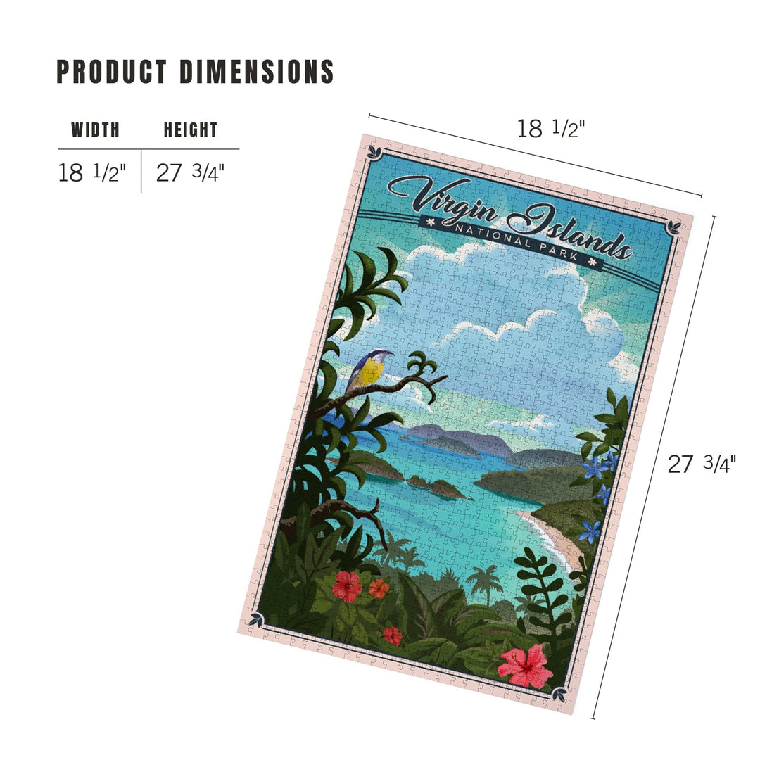 Virgin Islands National Park, Lithograph, Jigsaw Puzzle Puzzle Lantern Press 