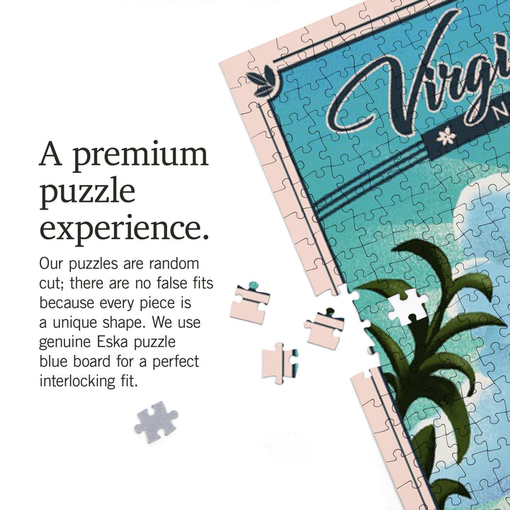 Virgin Islands National Park, Lithograph, Jigsaw Puzzle Puzzle Lantern Press 