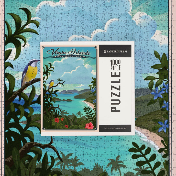 Virgin Islands National Park, Lithograph, Jigsaw Puzzle Puzzle Lantern Press 