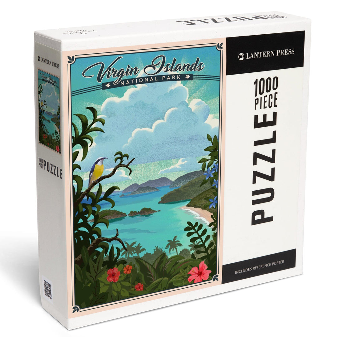 Virgin Islands National Park, Lithograph, Jigsaw Puzzle Puzzle Lantern Press 