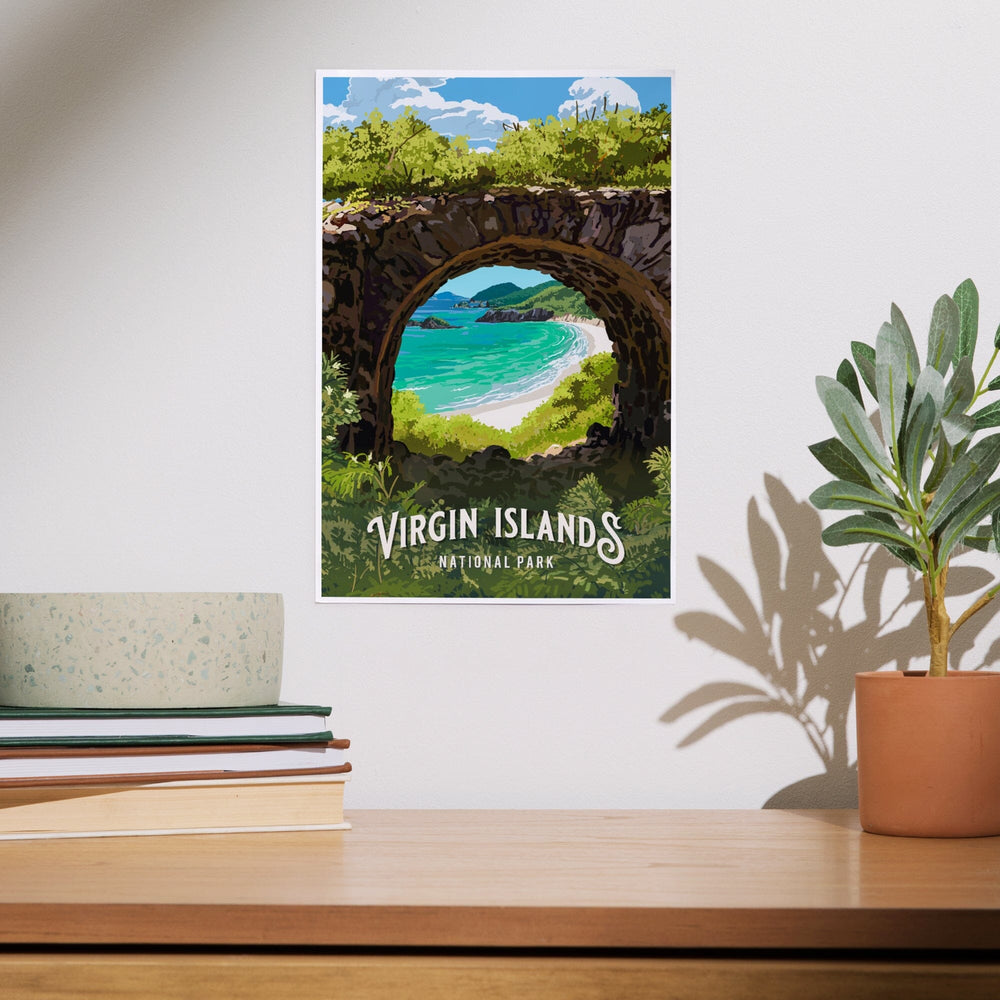 Virgin Islands National Park, U.S. Virgin Islands, Painterly National Park Series, Art & Giclee Prints Art Lantern Press 