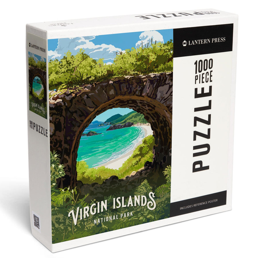 Virgin Islands National Park, U.S. Virgin Islands, Painterly National Park Series, Jigsaw Puzzle Puzzle Lantern Press 