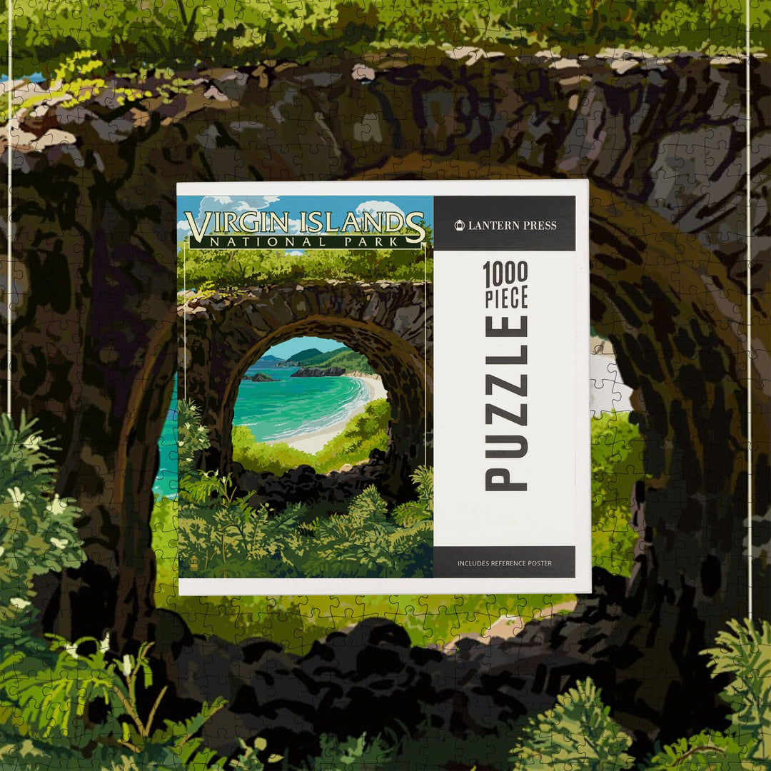 Virgin Islands National Park, US Virgin Islands, View from Ruins, Jigsaw Puzzle Puzzle Lantern Press 