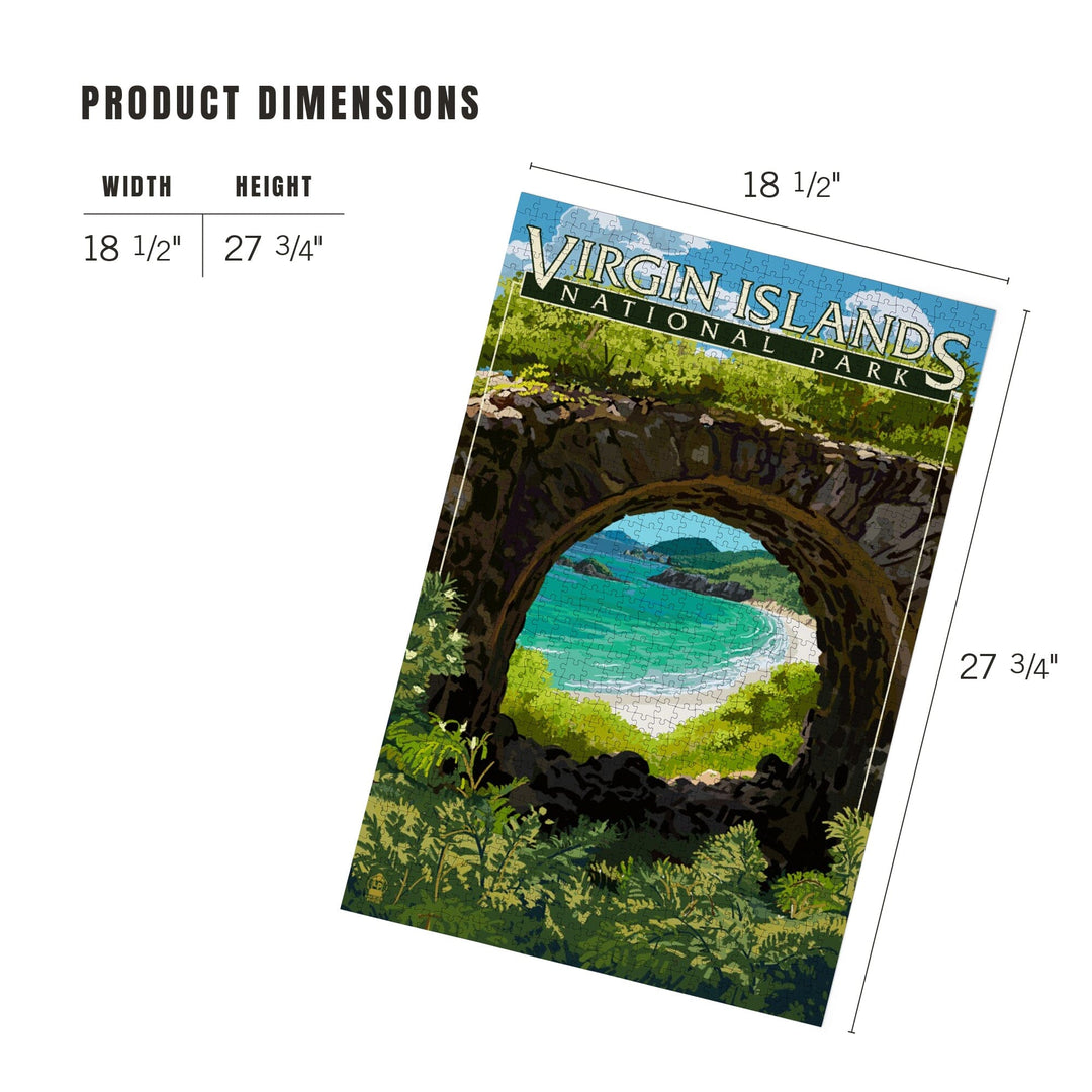 Virgin Islands National Park, US Virgin Islands, View from Ruins, Jigsaw Puzzle Puzzle Lantern Press 
