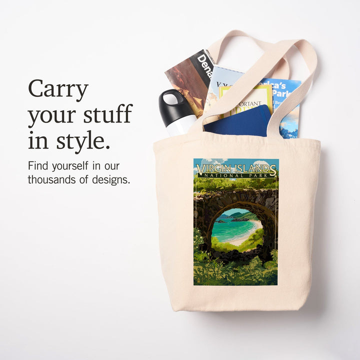 Virgin Islands National Park, US Virgin Islands, View from Ruins, Tote Bag Totes Lantern Press 